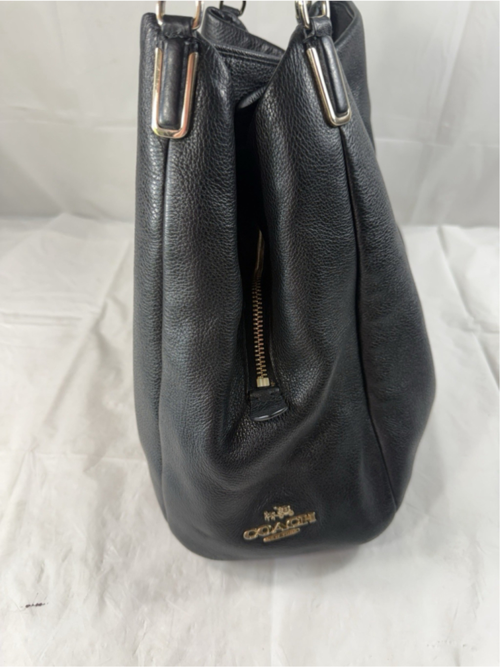 COACH F34291 Madison Phoebe Black Pebbled Leather 3 Compartments Shoulder Bag - Picture 3 of 16